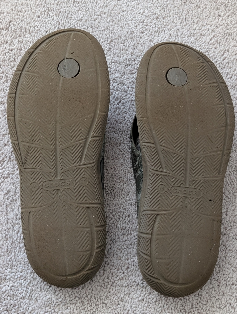 Mens Crocs Realtree Swiftwater Edge Wave Camo Flip Flops Slides Mens Size 11 - Picture 9 of 10